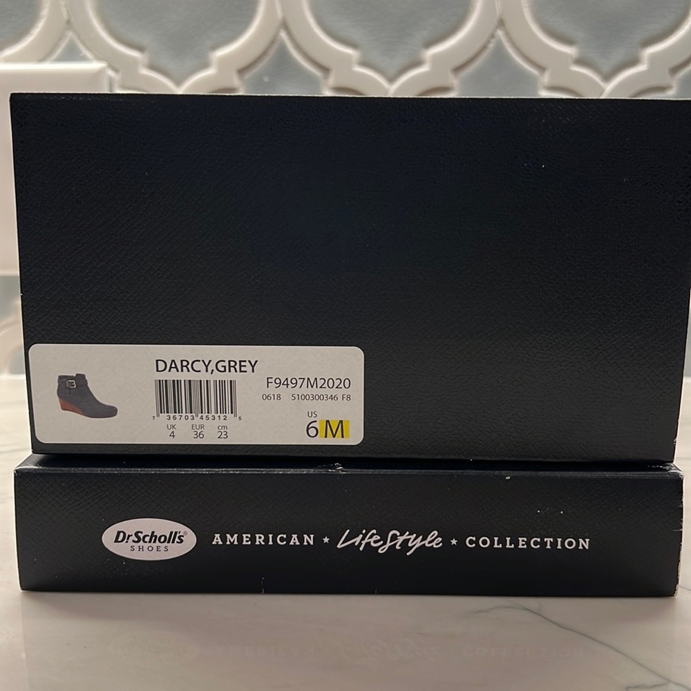 Darcy Grey Wedge Ankle Grey Boot